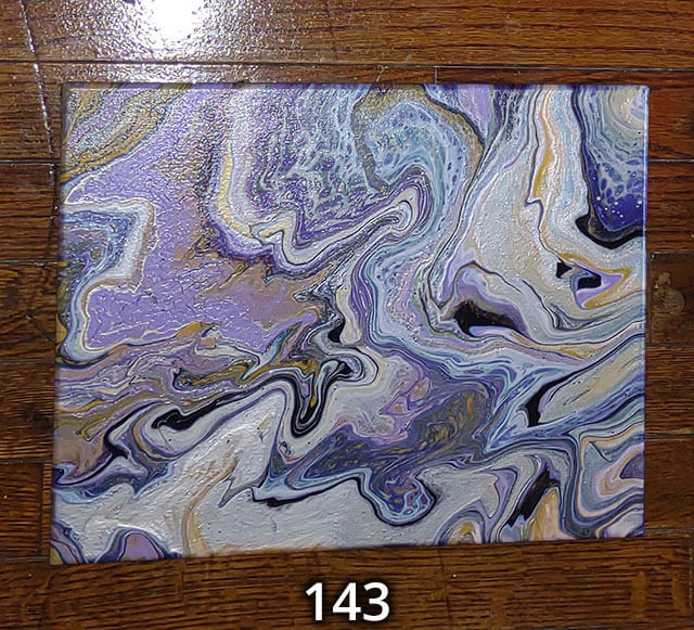 An 11x14 paint pour piece
